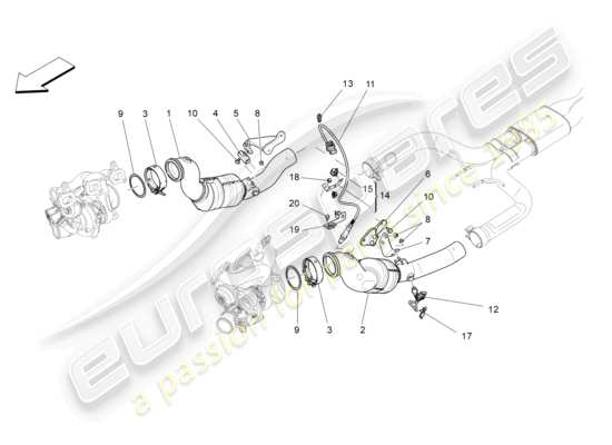 a part diagram from the Maserati Levante (2018) parts catalogue