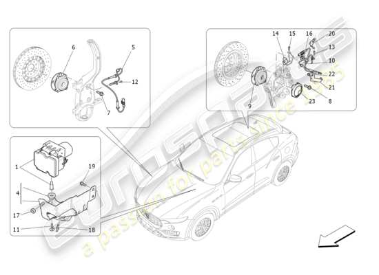 a part diagram from the Maserati Levante parts catalogue