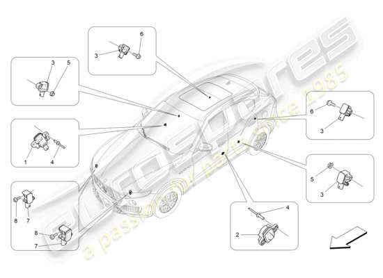 a part diagram from the Maserati Levante (2018) parts catalogue