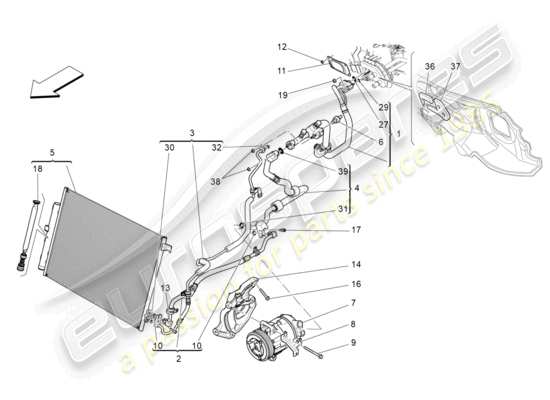 a part diagram from the Maserati Levante parts catalogue