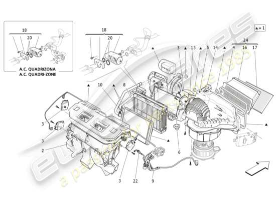 a part diagram from the Maserati Levante parts catalogue