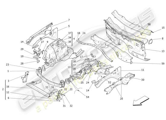 a part diagram from the Maserati Levante (2018) parts catalogue