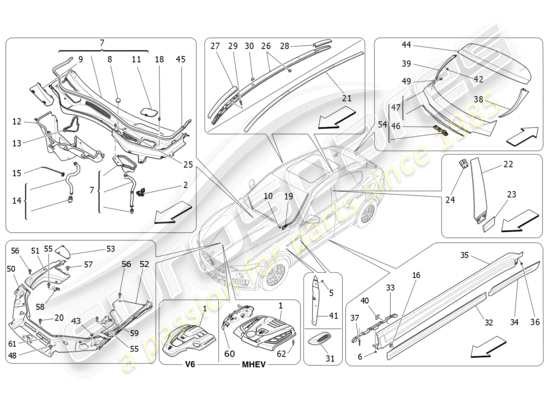 a part diagram from the Maserati Levante parts catalogue