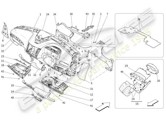 a part diagram from the Maserati Levante (2018) parts catalogue