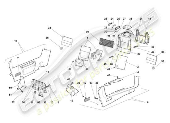 a part diagram from the Lamborghini LP640 Roadster (2007) parts catalogue