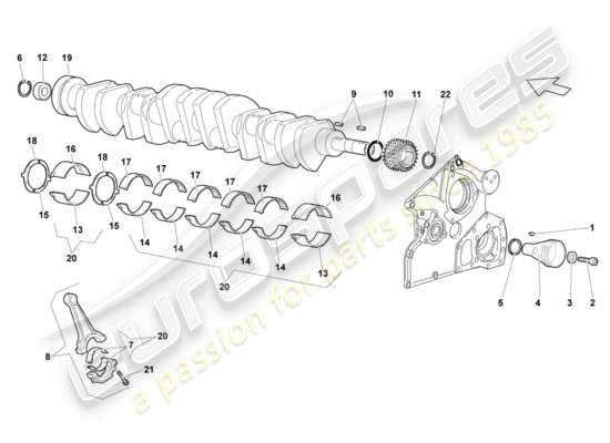 a part diagram from the Lamborghini LP640 Roadster (2009) parts catalogue