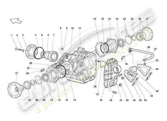 a part diagram from the Lamborghini LP640 Roadster (2009) parts catalogue