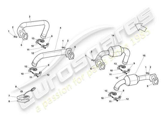 a part diagram from the Lamborghini Murcielago parts catalogue