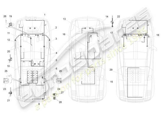 a part diagram from the Lamborghini Gallardo Coupe (2004) parts catalogue