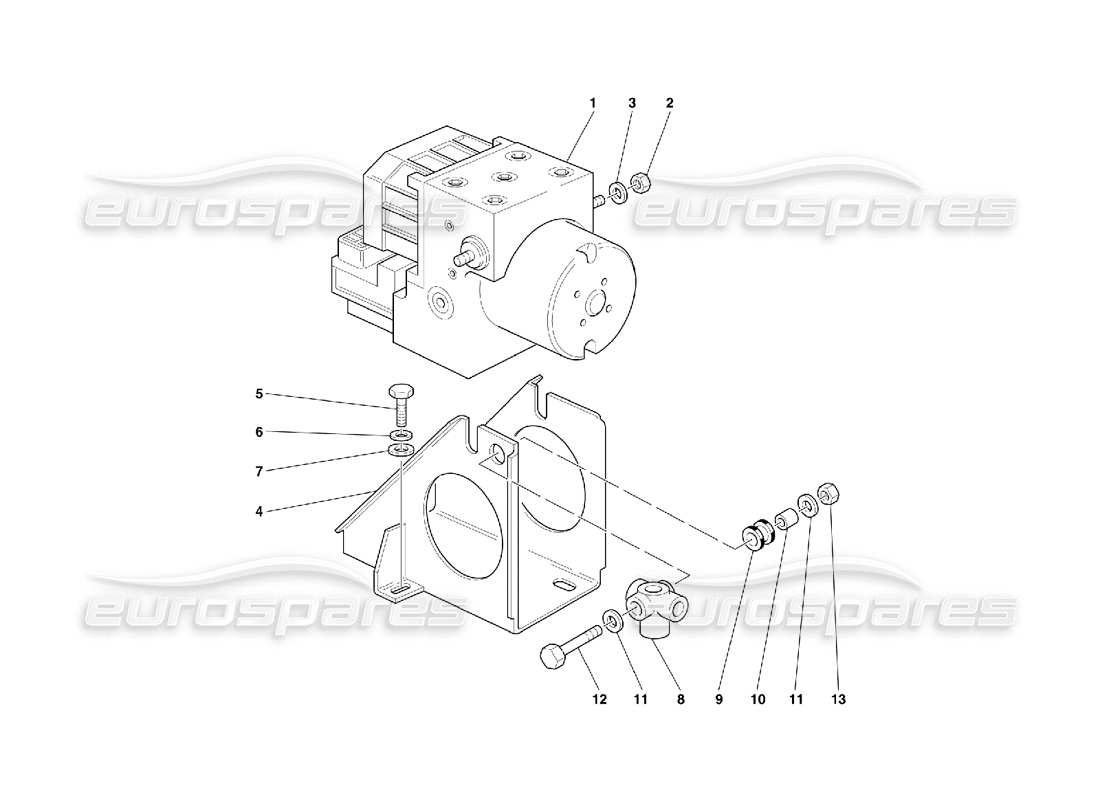 Ferrari 355 (5.2 Motronic) Hydraulic System for ABS Bosch Parts Diagram