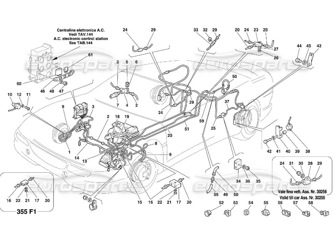 Ferrari 355 (5.2 Motronic) ABS Bosch Brake System Parts Diagram