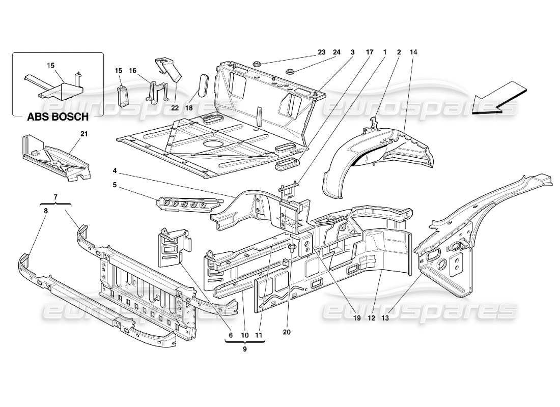 Part diagram containing part number 65196800