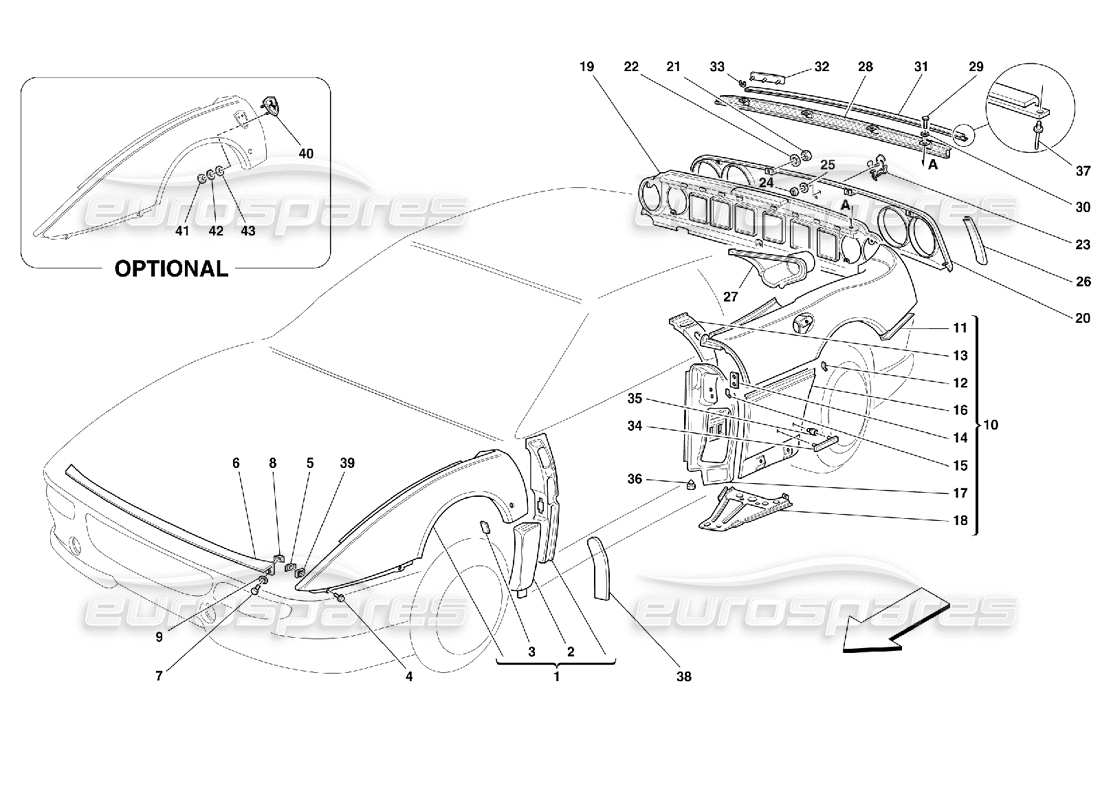 Part diagram containing part number 65496000