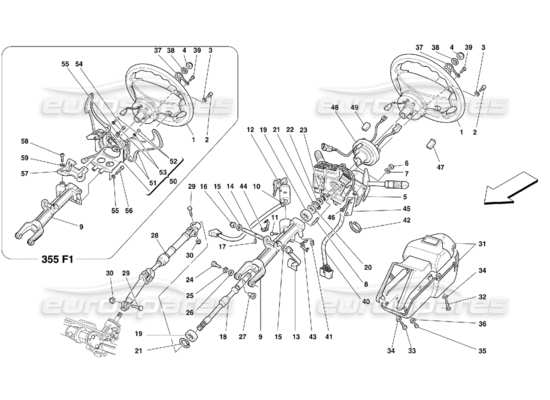 a part diagram from the Ferrari 355 parts catalogue