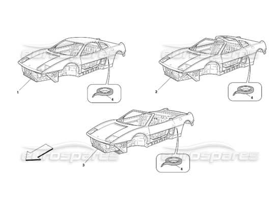 a part diagram from the Ferrari 355 parts catalogue