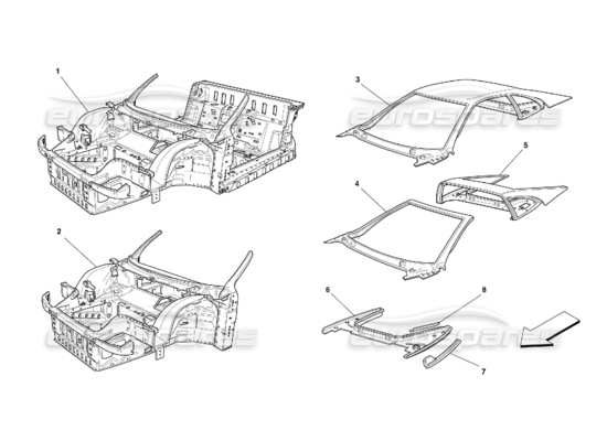 a part diagram from the Ferrari 355 parts catalogue