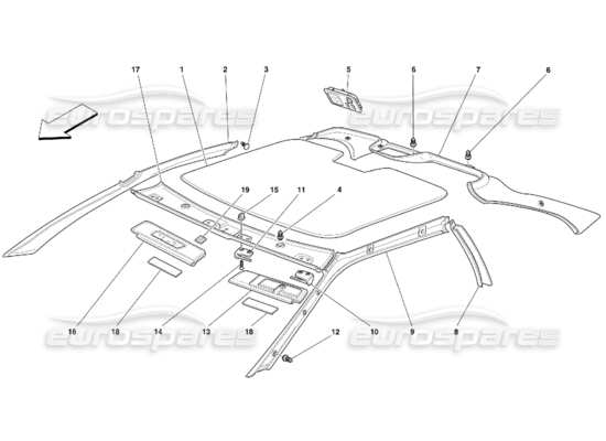 a part diagram from the Ferrari 355 (5.2 Motronic) parts catalogue