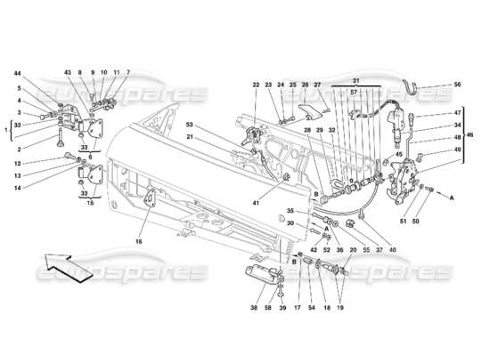 a part diagram from the Ferrari 355 (5.2 Motronic) parts catalogue