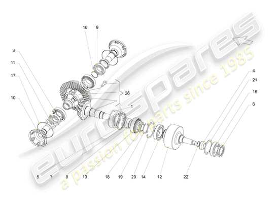 a part diagram from the Lamborghini Gallardo Coupe (2005) parts catalogue