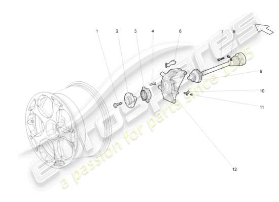 a part diagram from the Lamborghini Gallardo parts catalogue