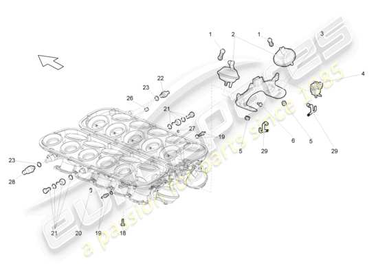 a part diagram from the Lamborghini Gallardo Coupe (2006) parts catalogue