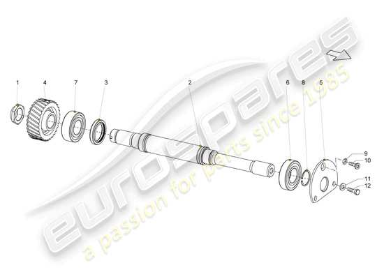 a part diagram from the Lamborghini Gallardo parts catalogue