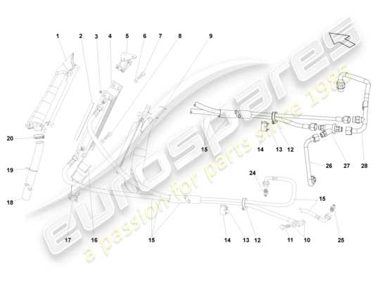 a part diagram from the Lamborghini Gallardo parts catalogue