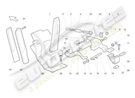 a part diagram from the Lamborghini Gallardo Coupe (2008) parts catalogue