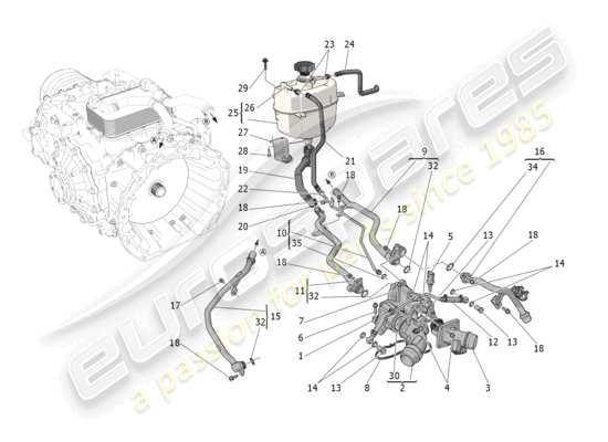 a part diagram from the Maserati MC20 parts catalogue