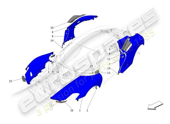 a part diagram from the Maserati MC20 parts catalogue