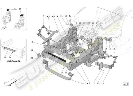 a part diagram from the Maserati MC20 parts catalogue