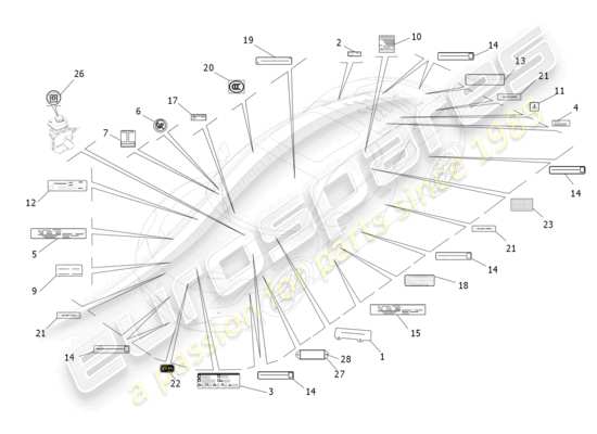 a part diagram from the Maserati MC20 parts catalogue