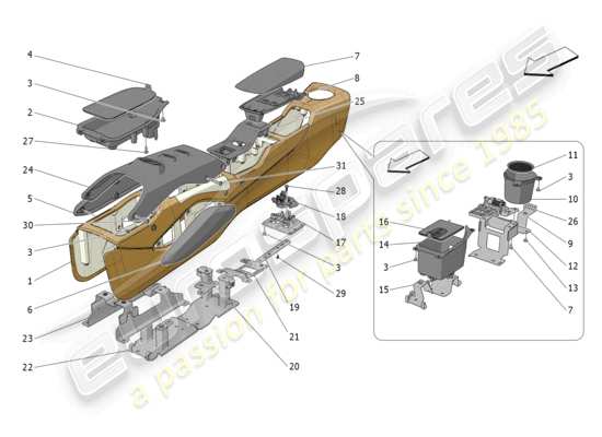 a part diagram from the Maserati MC20 parts catalogue