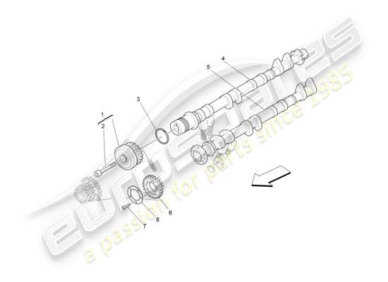 a part diagram from the Maserati Granturismo MC Stradale (2011) parts catalogue