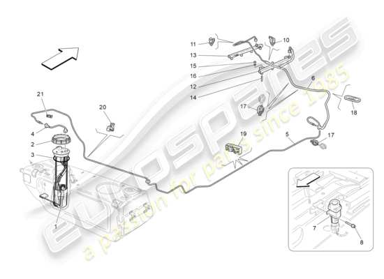 a part diagram from the Maserati Granturismo MC Stradale (2011) parts catalogue