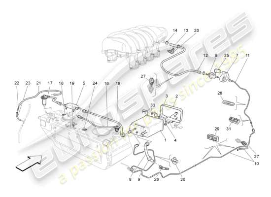 a part diagram from the Maserati Granturismo MC Stradale (2011) parts catalogue