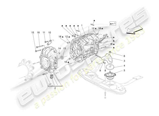 a part diagram from the Maserati GranTurismo parts catalogue