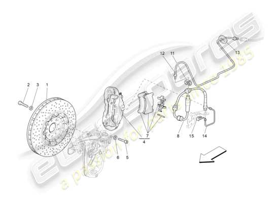 a part diagram from the Maserati Granturismo MC Stradale (2011) parts catalogue