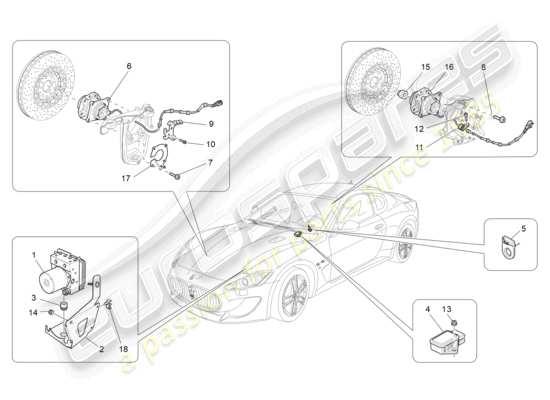 a part diagram from the Maserati Granturismo MC Stradale (2011) parts catalogue