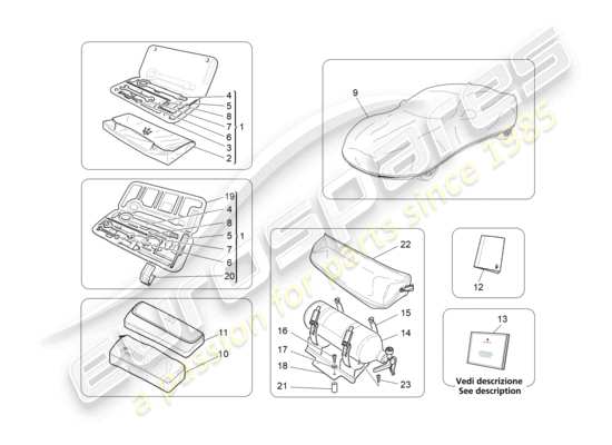 a part diagram from the Maserati Granturismo MC Stradale (2011) parts catalogue