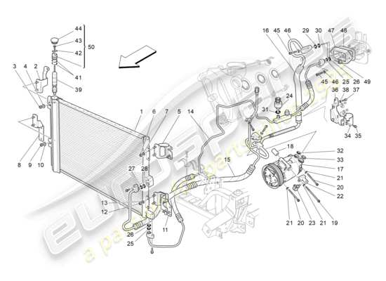 a part diagram from the Maserati Granturismo MC Stradale (2011) parts catalogue