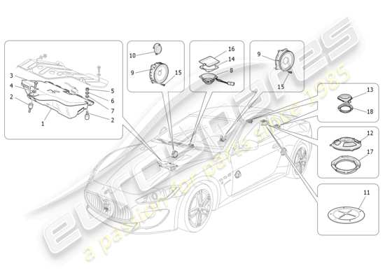 a part diagram from the Maserati Granturismo MC Stradale (2011) parts catalogue