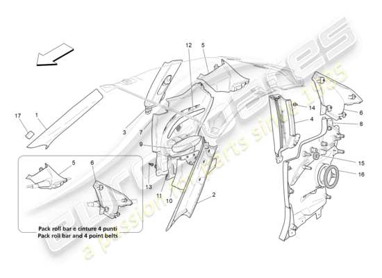 a part diagram from the Maserati GranTurismo parts catalogue