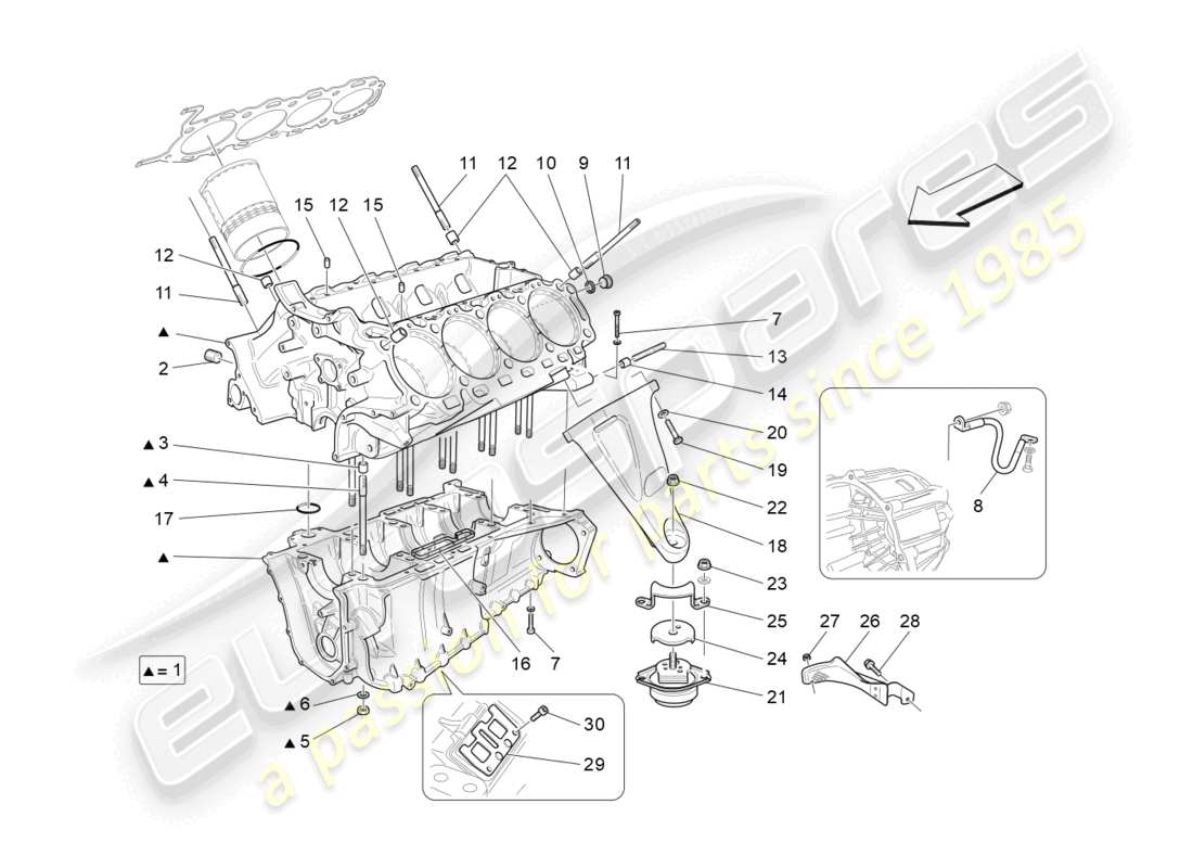 Maserati GranTurismo MC Stradale (2012) crankcase Part Diagram