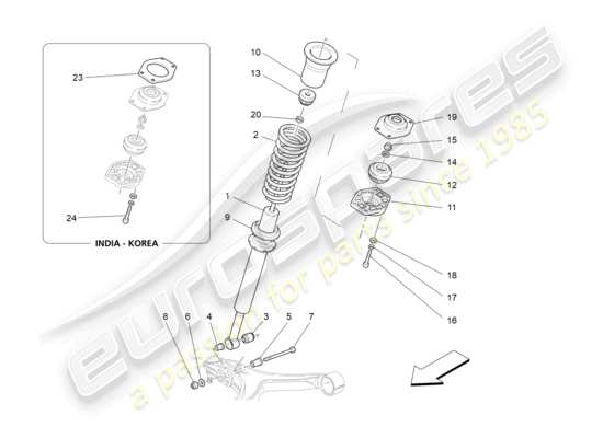 a part diagram from the Maserati Granturismo MC Stradale (2012) parts catalogue