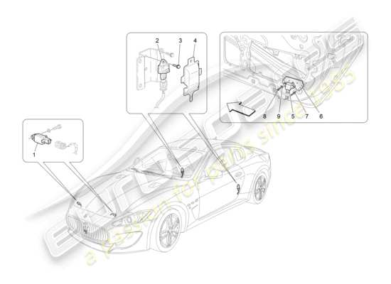 a part diagram from the Maserati Granturismo MC Stradale (2012) parts catalogue