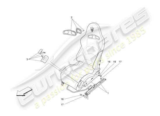 a part diagram from the Maserati Granturismo MC Stradale (2012) parts catalogue