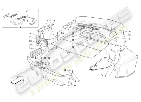 a part diagram from the Maserati GranTurismo parts catalogue