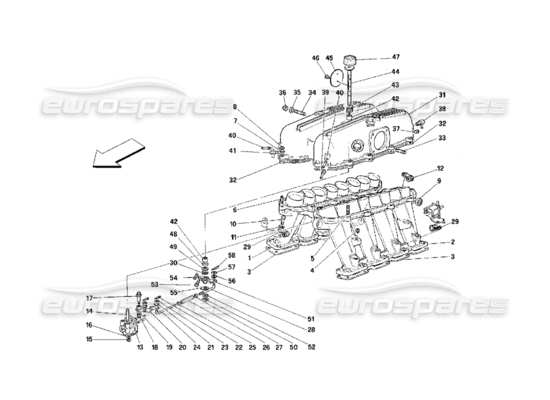 a part diagram from the Ferrari 348 parts catalogue