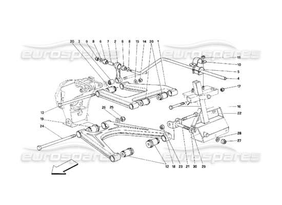 a part diagram from the Ferrari 348 parts catalogue